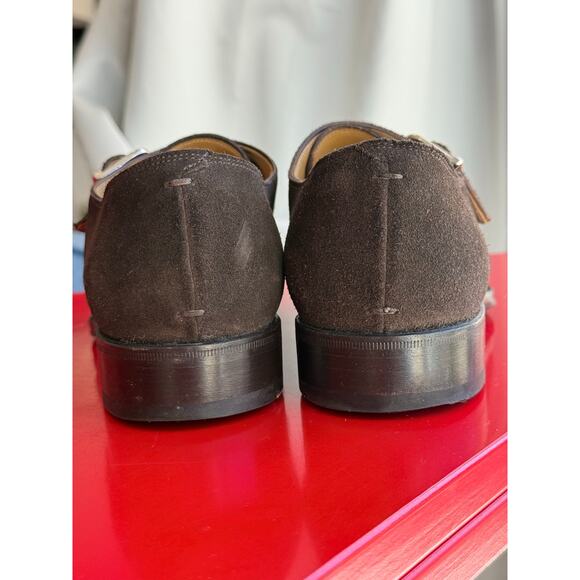 Sutor Mantellassi Mens 12 M Monkstrap Brown Calf Suede Shoes Goodyear Welt main image 9